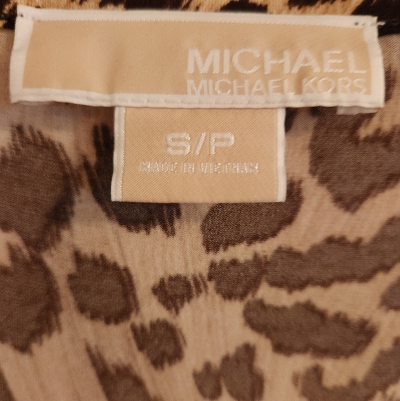 MICHEAL KORS LEOPARD PRINT BABYDOLL LONGSLEEVE DRESS SZ SP - Picture 6 of 6